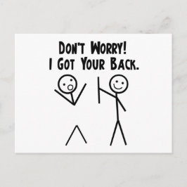 Ich Got deinen Rücken! Postkarte