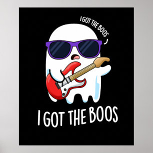 Ich Got den Boos Funny Music Ghost Pun Dark BG Poster