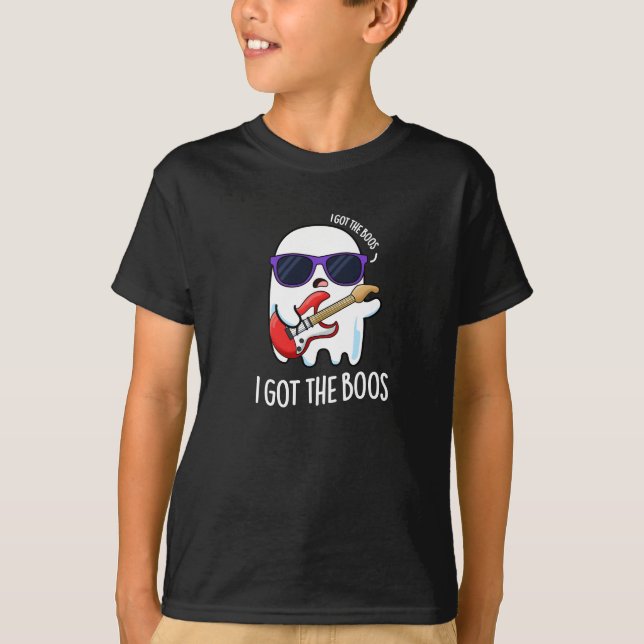 Ich Got den Boos Funny Music Ghost Pun Dark BG T-Shirt (Vorderseite)
