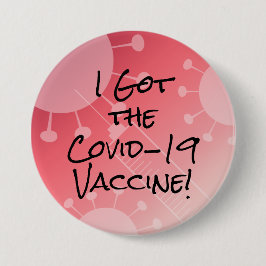 Ich Got den Covid-19 Impfstoff Pink Gradient Ombre Button