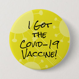 Ich Got den Covid-19 Vaccine Bold Yellow Button
