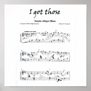 Ich got die Sonata Allegro Blues Poster