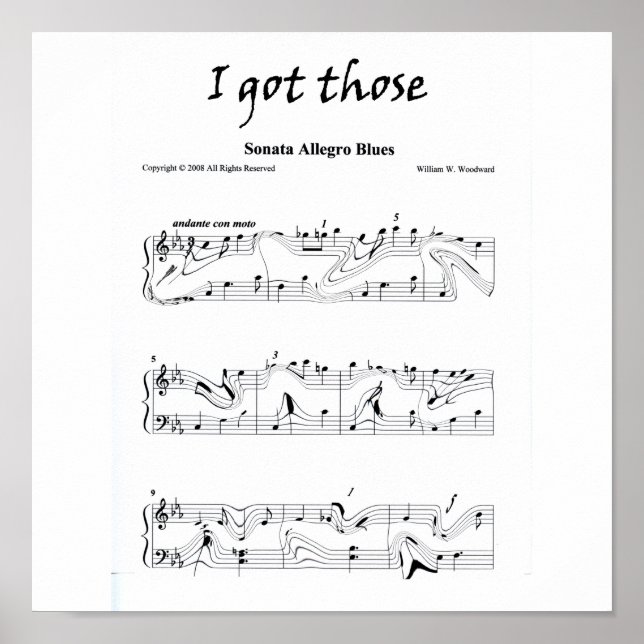Ich got die Sonata Allegro Blues Poster (Vorne)