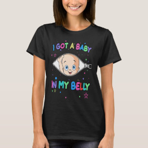Ich Got ein Baby in meiner Gefärbte Krawatte Bauch T-Shirt