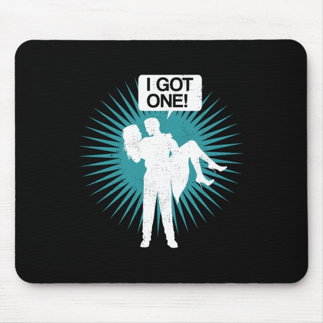 Ich Got ein lustiges Bachelor Party Bride Groom Ge Mousepad (Vorne)