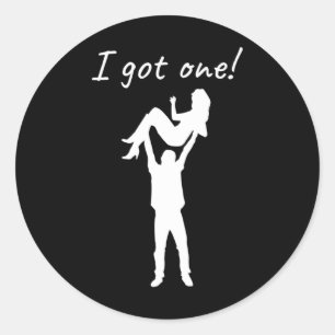 Ich Got eine Funny Bride Groom Bachelor Wedding Pa Runder Aufkleber