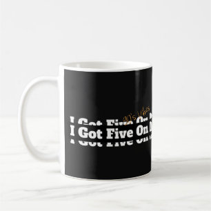 Ich Got fünf auf den 90ern lirisch Kaffeetasse
