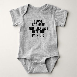 Ich Got gerade hier und ich hasste die Patrioten s Baby Strampler