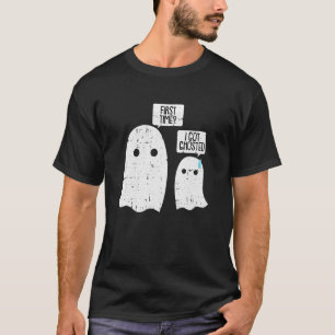 Ich Got Ghosted Lazy Halloween Kostüm Funny Ghost T-Shirt