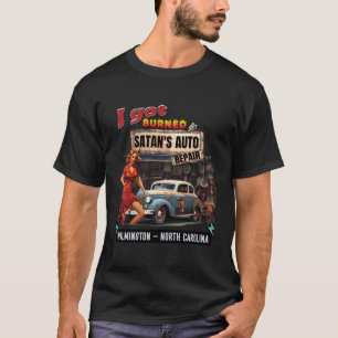 Ich Got in Satans Auto Reparatur sie Teufel Wilmi T-Shirt