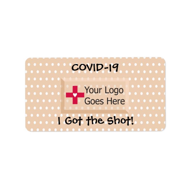 Ich got mein COVID-19 Imitat Bandage Label Adressaufkleber (Vorne)