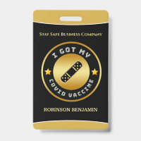 Ich Got mein Covid Vaccine Business Logo
