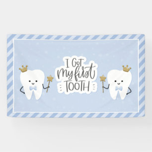 Ich got mein First Tooth Party Banner