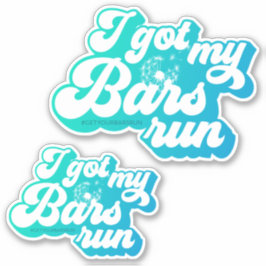 Ich Got meinen Bars Run - Blue Vinyl Sticker
