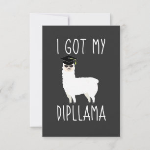 Ich Got meinen Dipllama-Abschluss Llama Puff Dankeskarte