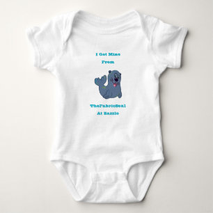 Ich Got mich aus dem Siegel Stoff in Zazzle Baby Strampler