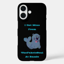 Ich Got mich aus dem Siegel Stoff in Zazzle iPhone 16 Hülle