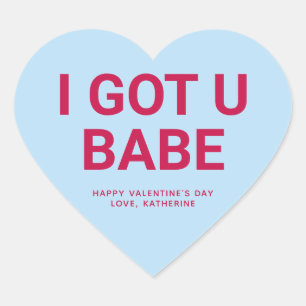 Ich got mir niedliche Valentinstag-Gespräche Herz-Aufkleber