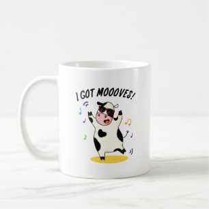 Ich Got Mooves Funny Dancing Kuh Puff Kaffeetasse