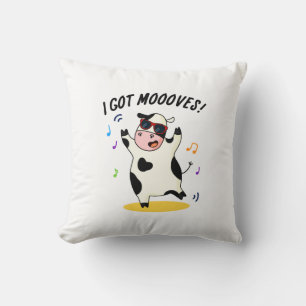 Ich Got Mooves Niedlich tanzende Kuh Puppe Kissen
