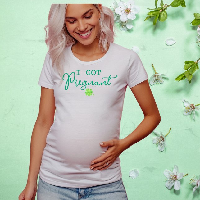 Ich got schwanger Matching Baby Ankündigung T-Shirt (I got pregnant Matching baby announcement T-Shirt)
