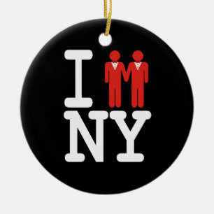 ICH GOT VERHEIRATETES IN NY MÄNNERN - .PNG KERAMIKORNAMENT