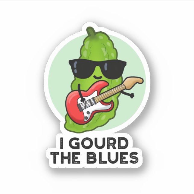 Ich gourte die Blues Funny Veggie Pun Aufkleber (Vorderseite)