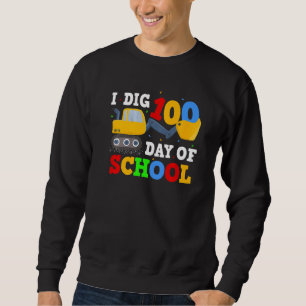 Ich grabe 100 Tage Schulbau-LKW-Bagger Sweatshirt