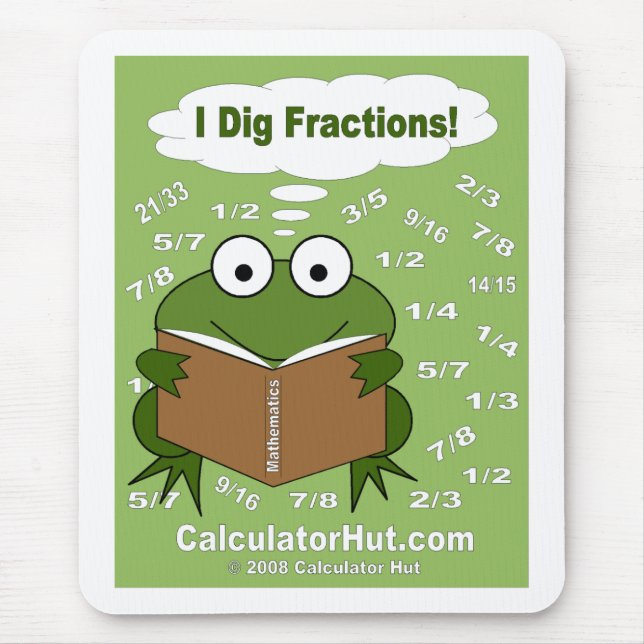 Ich grabe Bruch-Mathe Mousepad (Vorne)