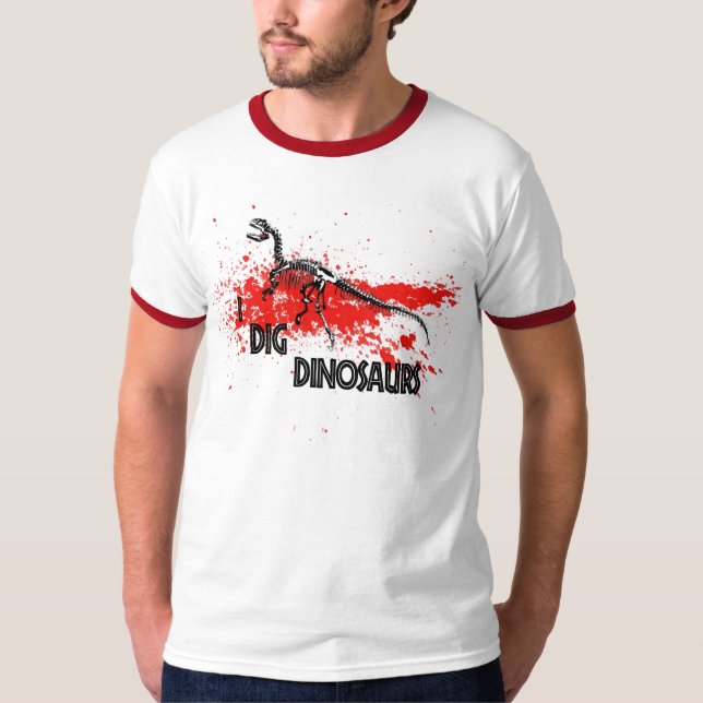 ich grabe Dinosaurier T-Shirt (Vorderseite)