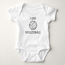 Ich grabe Volleyballbaby-Shirtbodysuit Baby Strampler