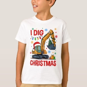 Ich grabe Weihnachten Weihnachten Junge Kind Bagge T-Shirt