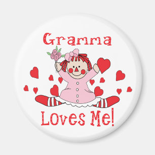 Ich Gramma Liebe Lappen-Puppe Magnet