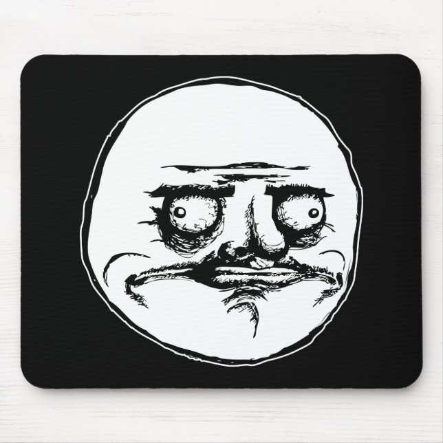 ich gusta Gesichtsrasereigesicht meme Spaß lol Mousepad (Vorne)