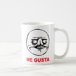 ich gusta Gesichtsrasereigesicht meme Spaß lol Tasse