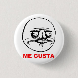 Ich Gusta Raserei-Gesicht Meme Button