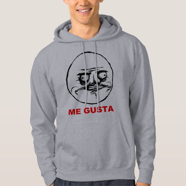 Ich Gusta Raserei-Gesicht Meme Hoodie (Vorderseite)