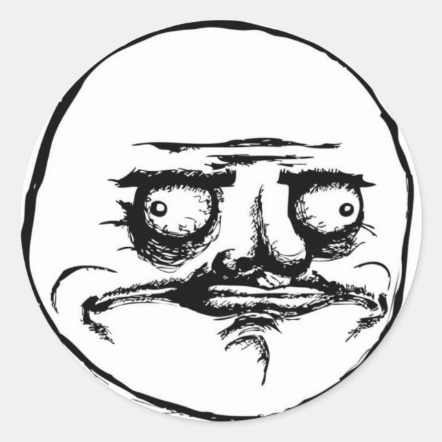 Ich gusta runder aufkleber (Vorderseite)