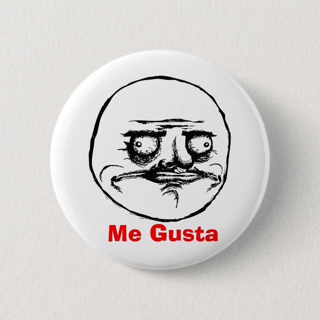 Ich Gusta Text-Art Button (Vorderseite)
