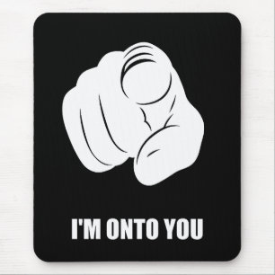 Ich hab dich im Visier - Finger zeigen, spielerisc Mousepad