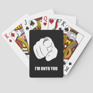 Ich hab dich im Visier - Zeigefinger, spielerisch  Spielkarten