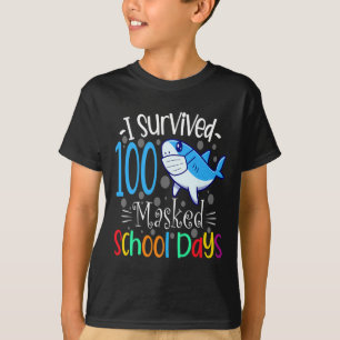 Ich habe 100 maskierte Schultage 2021 Lehrer-Stu ü T-Shirt