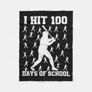 Ich habe 100 Schultage Baseball-Junge erreicht Fleecedecke