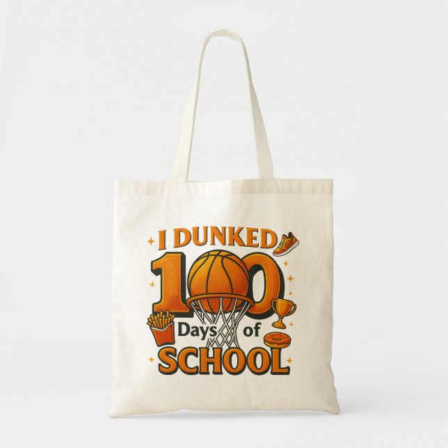 Ich habe 100 Schultage Basketball-Student Tragetasche (Vorne)