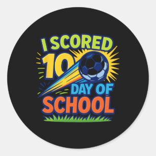 Ich habe 100 Tag der Schule Fußballfeier erzielt Runder Aufkleber