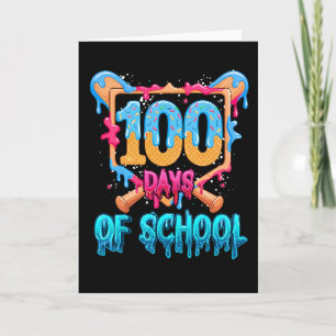 Ich habe 100 Tage Baseball-Schul-Thema überlebt Karte