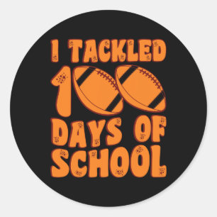 Ich habe 100 Tage Fußball für Schulboys 100. D abg Runder Aufkleber