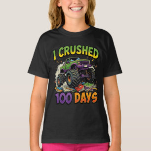 Ich habe 100 Tage Monster Truck Schuljunge 1. Klas T-Shirt