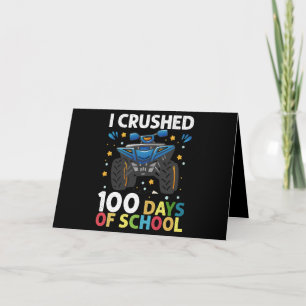 Ich habe 100 Tage Schul-Monstertruck-Jungs zerquet Karte