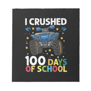 Ich habe 100 Tage Schul-Monstertruck-Jungs zerquet Notizblock